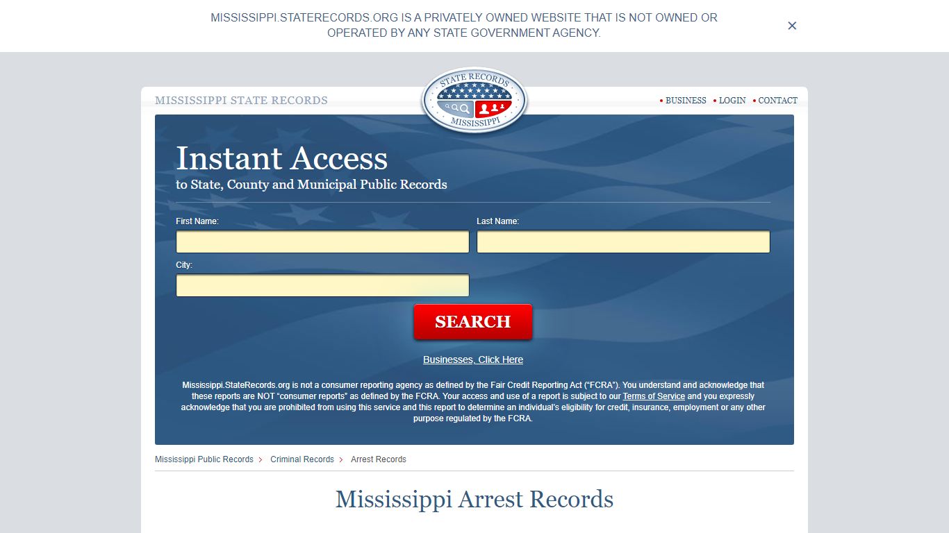 Mississippi Arrest Records | StateRecords.org