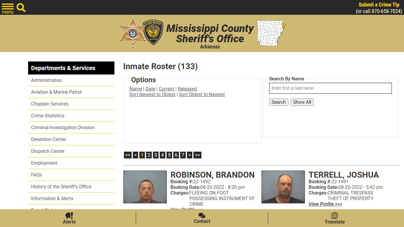 Inmate Roster - Current Inmates Booking Date Descending - Mississippi ...